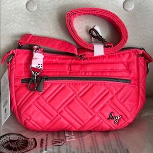 NWT Lug Dash Classic Crossbody Bag in Coral Red